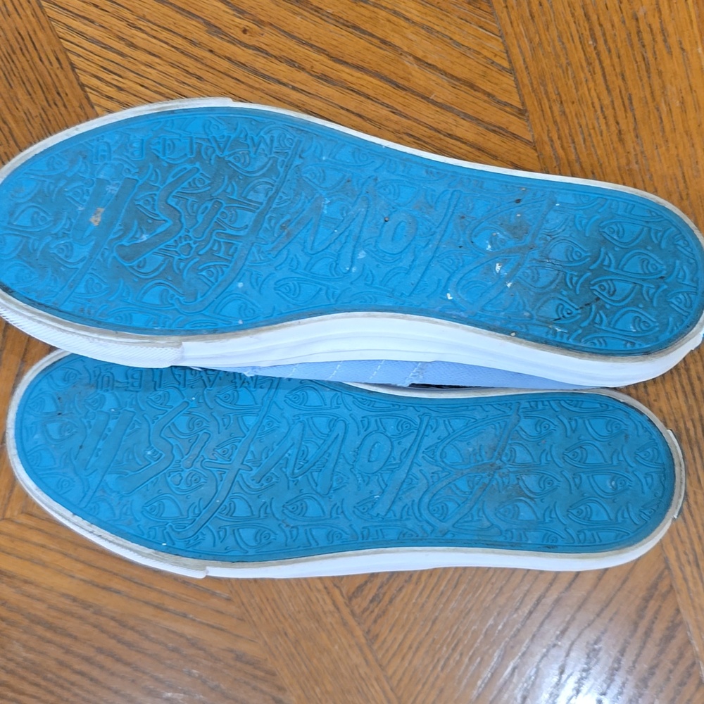 Casual Light Blue Women's Slip-On Sneakers - Picture 3 of 7